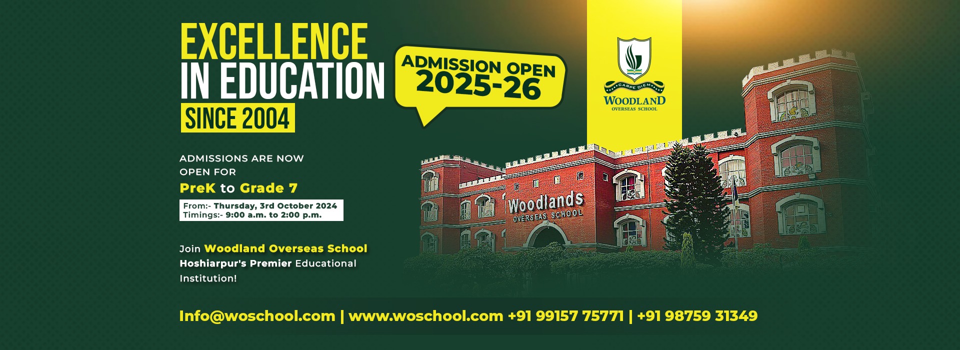 Woodland school admissions for 2025-26