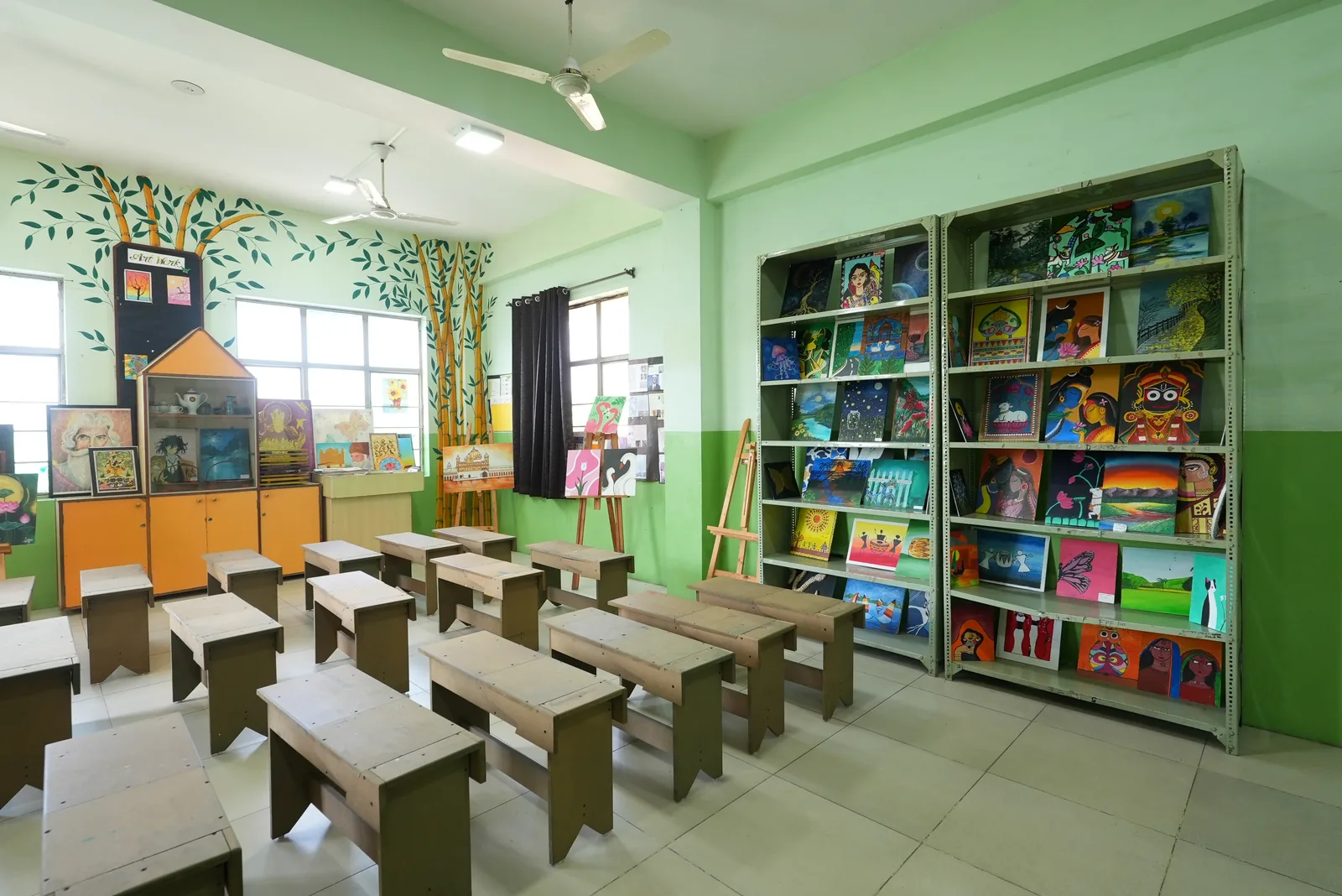 Art room painting displays